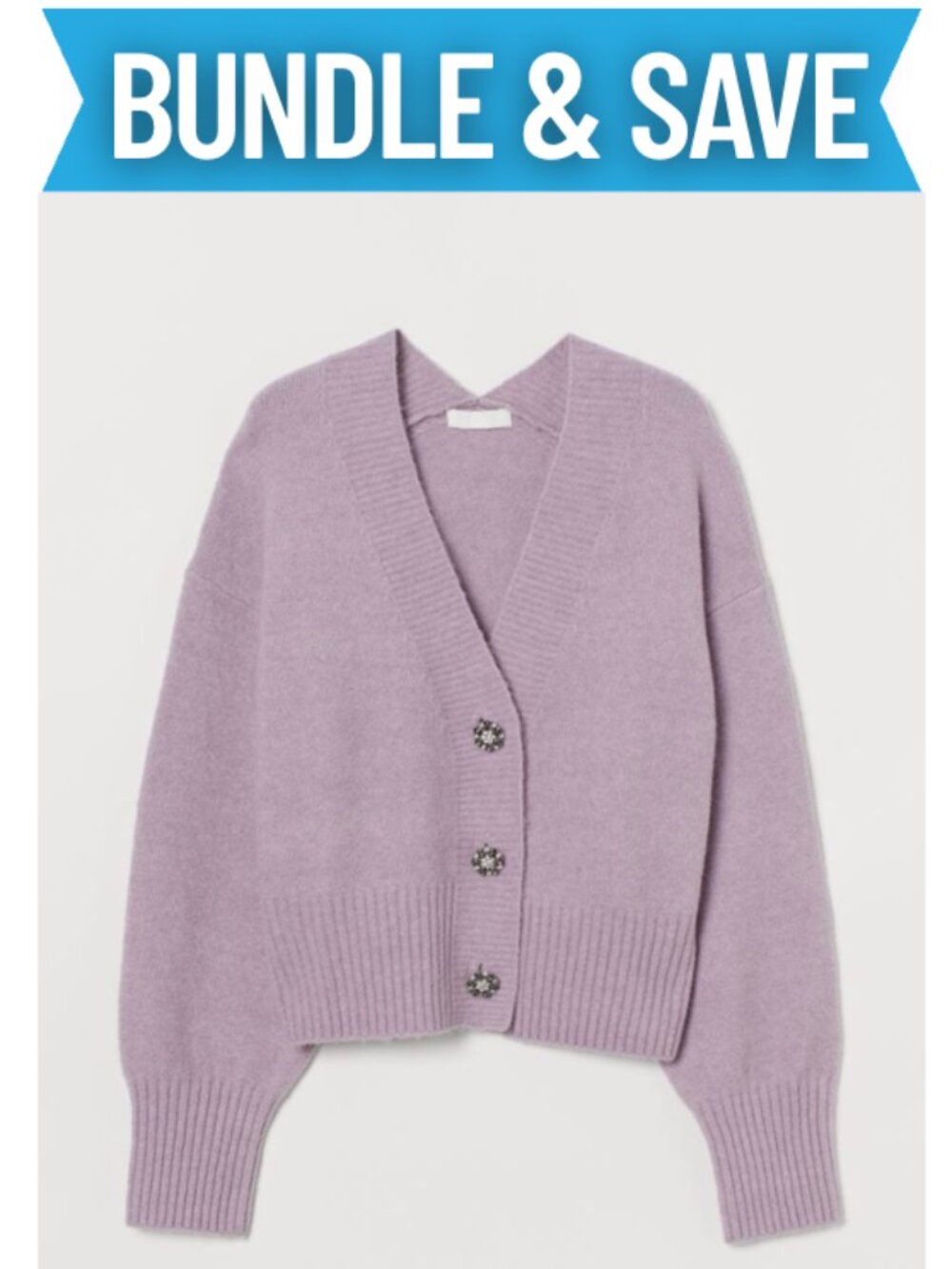 Rhinestone-Button Cardigan